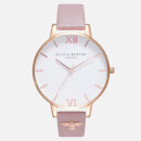 Olivia Burton Women's Embellished Strap Watch - Vegan Rose Sand and Rose Gold