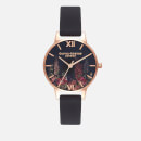 Olivia Burton Women's Dark Bouquet Watch - Black and Rose Gold