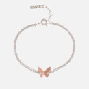 Olivia Burton Women's Social Butterfly Chain Bracelet - Silver and Rose Gold