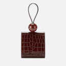 by FAR Women's Ball Croco Embossed Leather Clutch Bag - Nutella