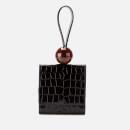 by FAR Women's Ball Croco Embossed Leather Clutch Bag - Black