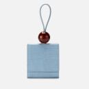 by FAR Women's Ball Croco Embossed Leather Clutch Bag - Sky Blue