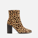 Coach Women's Drea Beadchain Leopard Heeled Ankle Boots - Leopard Natural