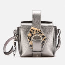 Ganni Women's Leather Cross Body Bag - Dark Silver