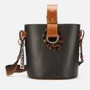 Ganni Women's Leather Bucket Bag - Multi