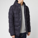 Herno Men's Wool Down Long Coat - Navy