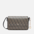 DKNY Women's Bryant Medium Flap Logo Cross Body Bag - Ebony/Black