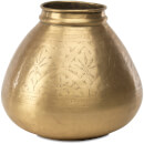 Nkuku Nami Antique Round Brass Pot