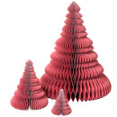 Broste Copenhagen Paper Christmas Tree Decoration (Set of 3) - Red