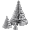 Broste Copenhagen Paper Christmas Tree Decoration (Set of 3) - Silver