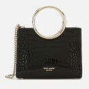Kate Spade New York Women's Sam Croc Embossed Bracelet Mini Satchel - Black