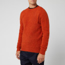 Officine Generale Men's Seamless Crewneck Brushed Shetland Jumper - Rust