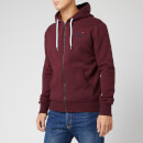 Superdry Men's Orange Label Classic Zip Hoody - Buck Burgundy Marl