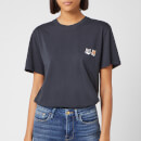 Maison Kitsuné Men's Double Fox Head Patch T-Shirt - Anthracite