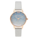 Olivia Burton Women's Wishing Wave Glitter Dial Watch - Shimmer Pearl/Rose Gold