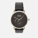 BOSS Hugo Boss Men's Oxygen Leather Strap Watch - Rouge Black