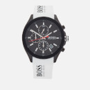 BOSS Hugo Boss Men's Velocity Leather Strap Watch - Rouge Black White