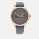 HUGO Women's Fearless Leather Strap Watch - Grey