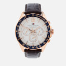 Tommy Hilfiger Men's Luke Leather Strap Watch - Brown