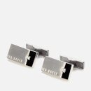 Ted Baker Men's Cinder Corner Crystal Cufflinks - Silver-Col