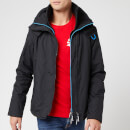 Superdry Men's Pop Zip Hood Arctic SD Windcheater NB - Black/Super Denby