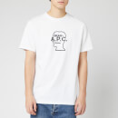 A.P.C. X Brain Dead Men's Spooky T-Shirt - Blanc