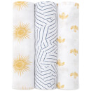 aden + anais Silky Soft Swaddles - Golden Sun (3 Pack)