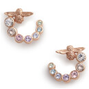 Olivia Burton Women's Rainbow Swirl Bee Hoop Earrings - Rose Gold