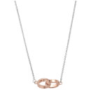Olivia Burton Women's Interlink Chain Necklace - Silver & Rose Gold