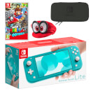 Nintendo Switch Lite (Turquoise) Super Mario Odyssey Pack