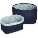 Cam Cam Quilted Storage Baskets - Navy (Set of 2)