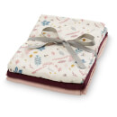 Cam Cam Muslin Cloth - Pressed Leaves Rose, Bordeaux, Blossom Pink (Pack of 3)