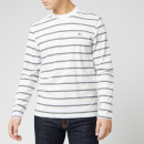 Lacoste Men's Striped Jersey T-Shirt - Farine/Marine