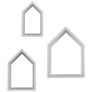 Snüz House Shaped Nursery Shelves - Grey (Set of 3)