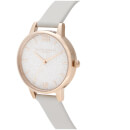 Olivia Burton Women's Glitter Dial Vegan Leather Watch - Pale Gold