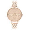 Olivia Burton Women's Glitter Dial Bracelet Watch - Pale Rose Gold