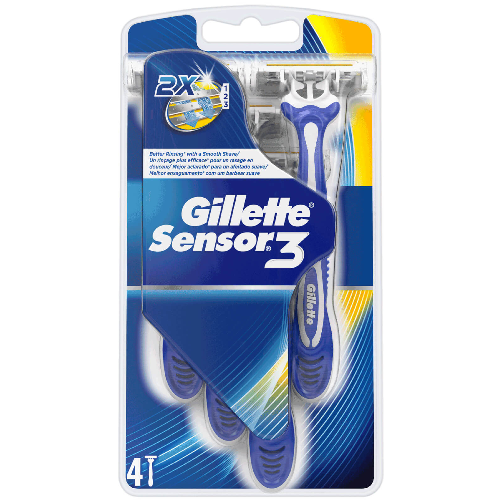 Gillette Sensor 3 Disposable Razors (4 Pack) Free Shipping