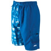 Zoggs Men's Water Check Stockton 21 Inch Swim Shorts Blue Check