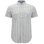 Soul Star Men's Ms Marcy Printed Shirt - White