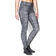 Under Armour Women's Heat Gear Alpha Compression Printed Training Leggings - Black/Steeple Grey/Metallic Silver