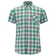 Jack & Jones Men's Core Letter One Pocket Camp Shirt - Pepper Green