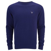 GANT Men's Cotton Crew Knit Jumper - Royal Blue