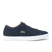 Lacoste Men's Straightset Canvas Trainers - Dark Blue
