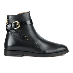 H Shoes by Hudson Women's Quartz Buckle Leather Ankle Boots - Black