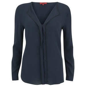HUGO Women's Elleyn Blouse - Open Blue