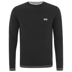 BOSS Green Men's Rime Crew Neck Knitted Pullover - Black