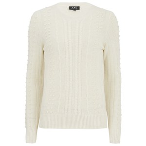 A.P.C. Women's Bobble Knitted Jumper - Blanc Casse