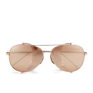 Linda Farrow Women's Rose Gold Lens Sunglasses - Gold Snakeskin Rose