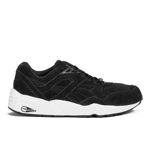 Puma Men's R698 Allover Suede Trainers - Black/White
