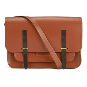 The Cambridge Satchel Company Men's Bridge Closure Bag - Russet with Dark Brown